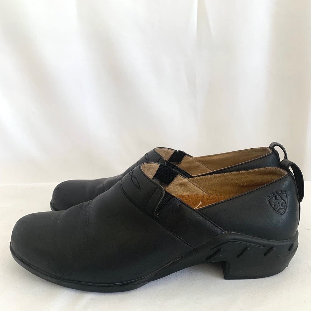 Ariat slip on leather ATS Equipped black shoe